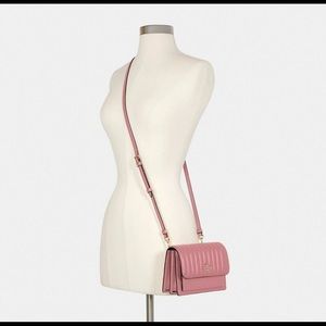 Coach Foldover Belt Bag With Linear Quilting